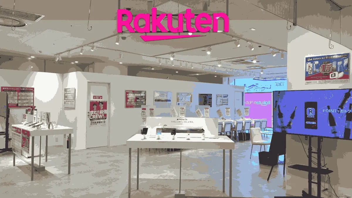 楽天モバイル 長崎屋小樽店の店舗外観イメージ（イラスト風）