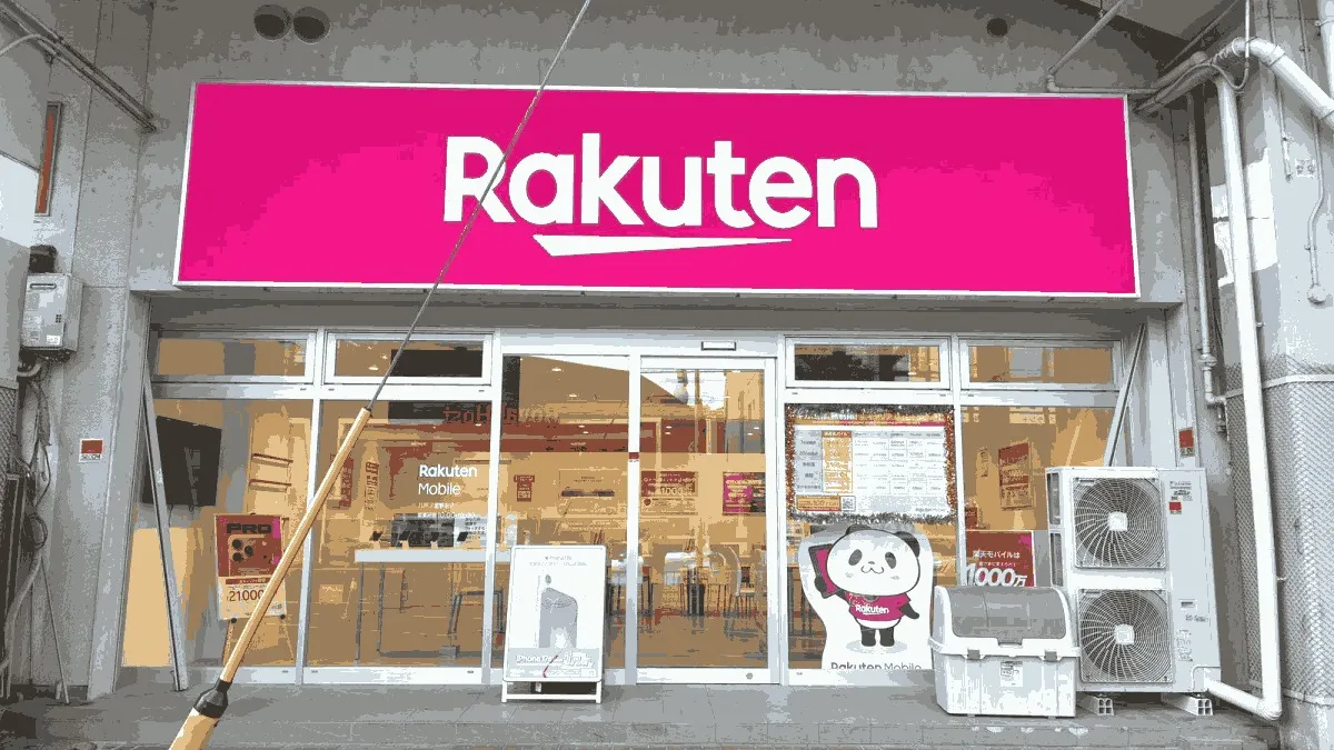 楽天モバイル 八戸ノ里駅前店の店舗外観イメージ（イラスト風）