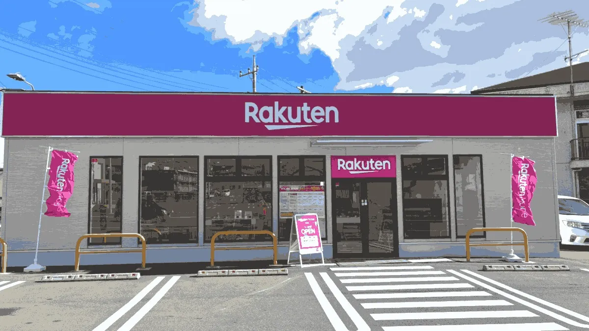 楽天モバイル 渋川店の店舗外観イメージ（イラスト風）