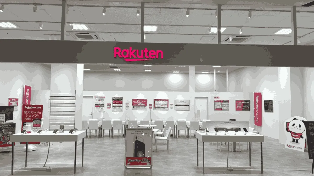 楽天モバイル ビバモール東松山店の店舗外観イメージ（イラスト風）