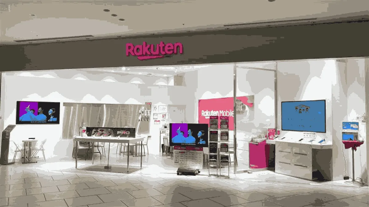 楽天モバイル 天王寺あべのキューズモール店の店舗外観イメージ（イラスト風）