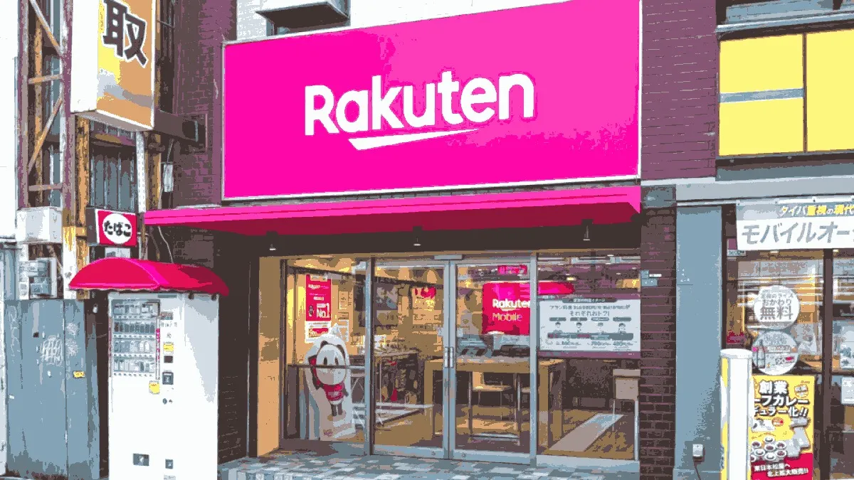 楽天モバイル 京橋店の店舗外観イメージ（イラスト風）