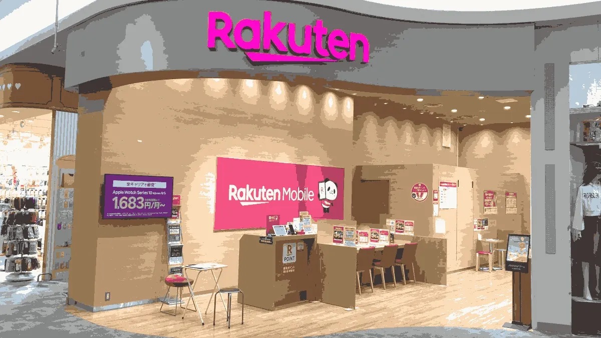 楽天モバイル イオンモール神戸北店の店舗外観イメージ（イラスト風）