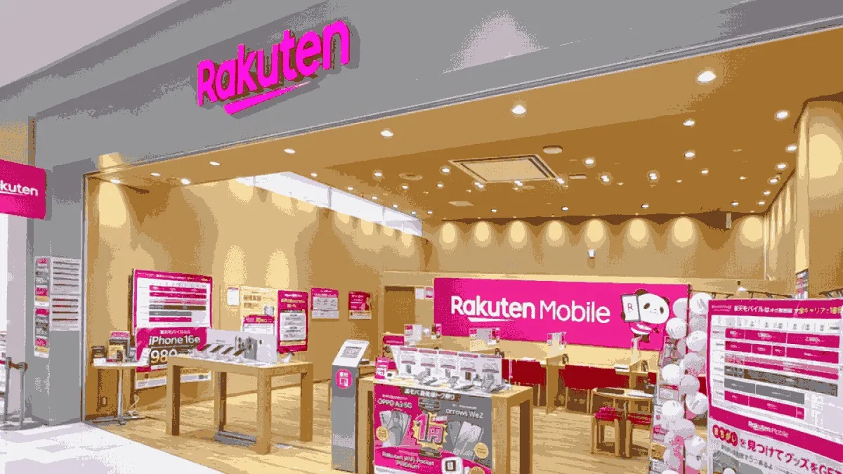 楽天モバイル アリオ八尾店の店舗外観イメージ（イラスト風）