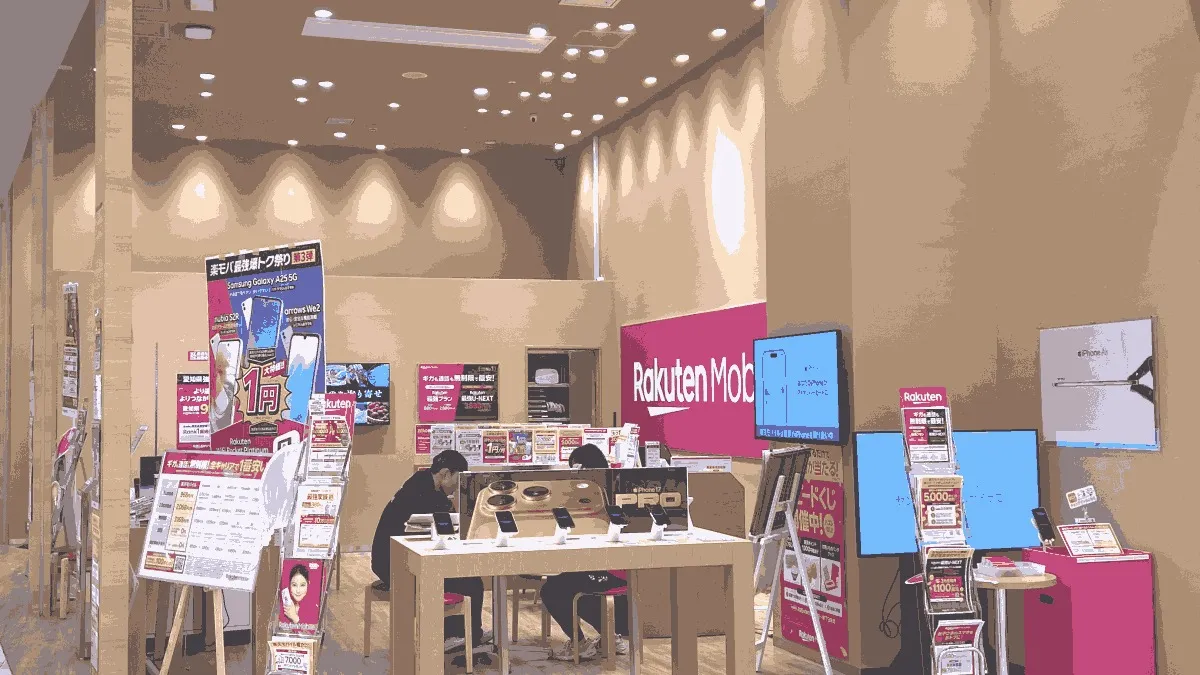 楽天モバイル イオンモールナゴヤドーム前店の店舗外観イメージ（イラスト風）