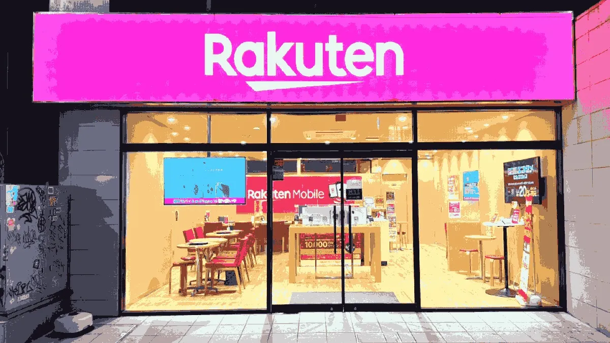 楽天モバイル 下北沢店の店舗外観イメージ（イラスト風）