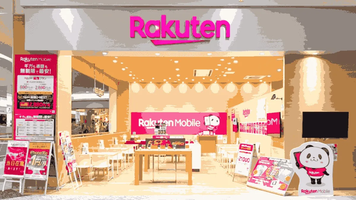楽天モバイル イオンモール高岡店の店舗外観イメージ（イラスト風）