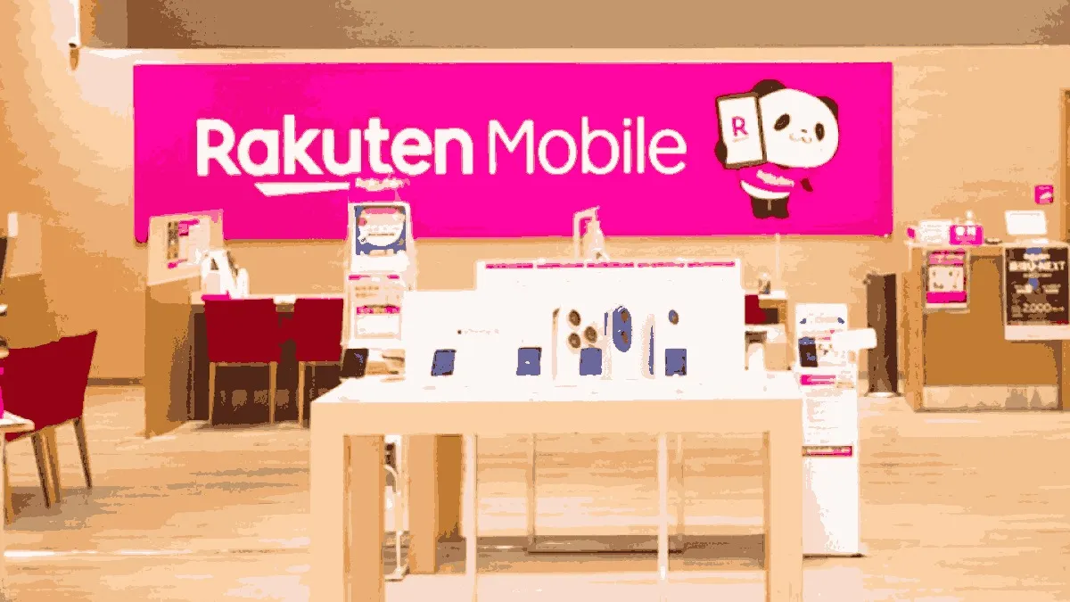 楽天モバイル イオンモール木曽川店の店舗外観イメージ（イラスト風）