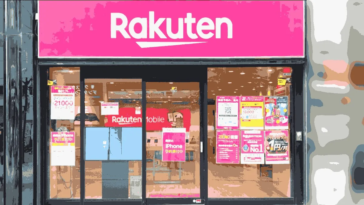 楽天モバイル 川口店の店舗外観イメージ（イラスト風）