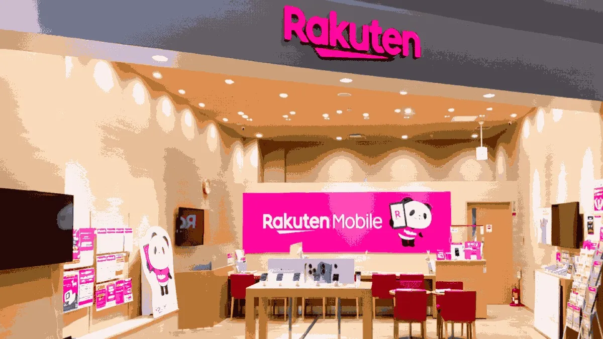 楽天モバイル イオンモール千葉ニュータウン店の店舗外観イメージ（イラスト風）