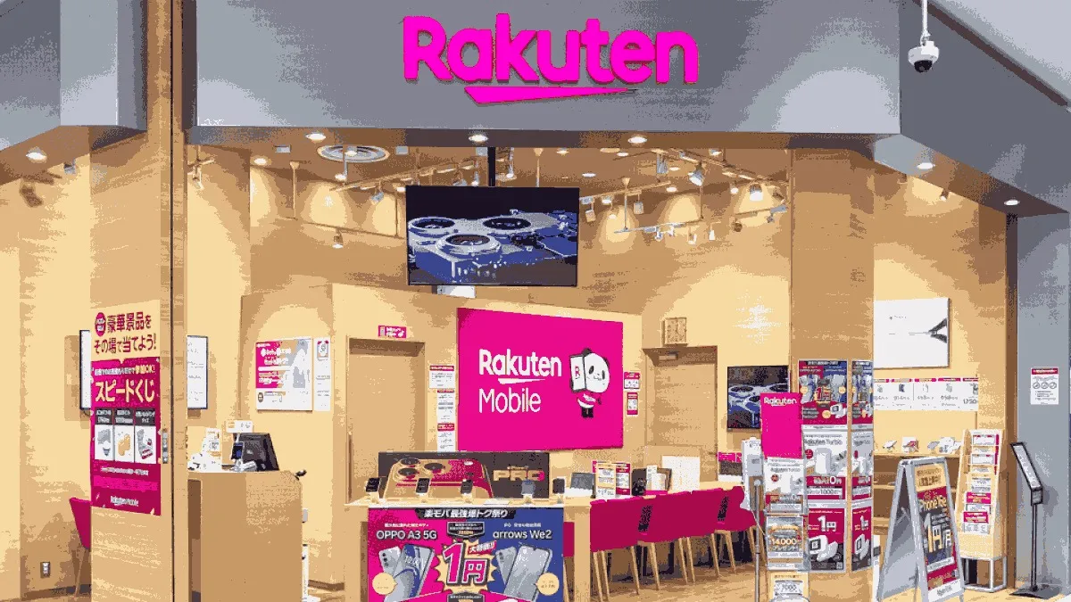 楽天モバイル イオンモール甲府昭和店の店舗外観イメージ（イラスト風）
