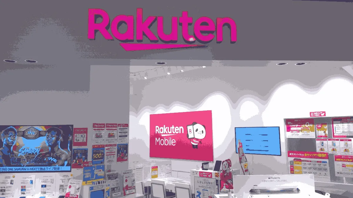 楽天モバイル イオンモール上尾店の店舗外観イメージ（イラスト風）
