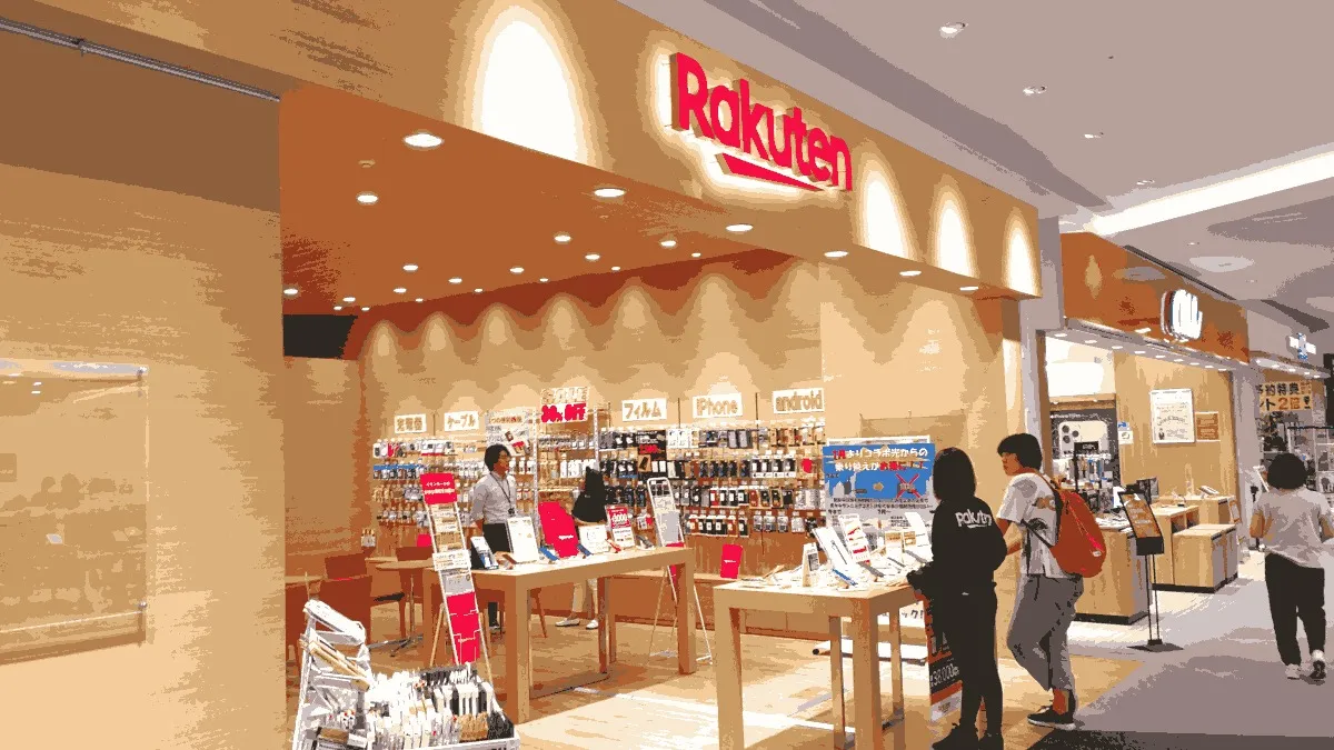 楽天モバイル イオンモール座間店の店舗外観イメージ（イラスト風）