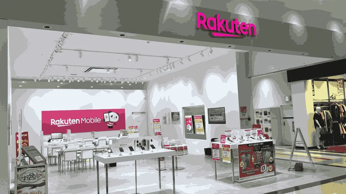 楽天モバイル テラスウォーク一宮店の店舗外観イメージ（イラスト風）