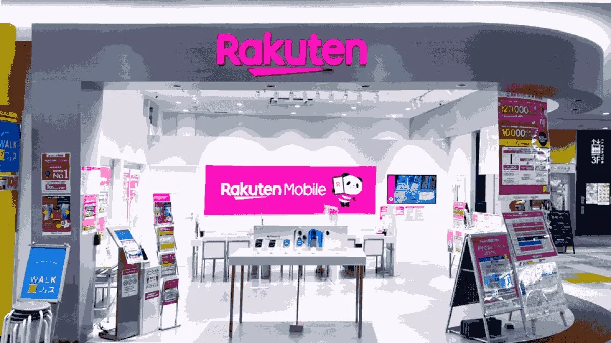 楽天モバイル エアポートウォーク名古屋店の店舗外観イメージ（イラスト風）