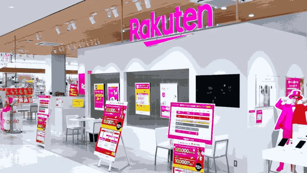 楽天モバイル 洛北阪急スクエア店の店舗外観イメージ（イラスト風）