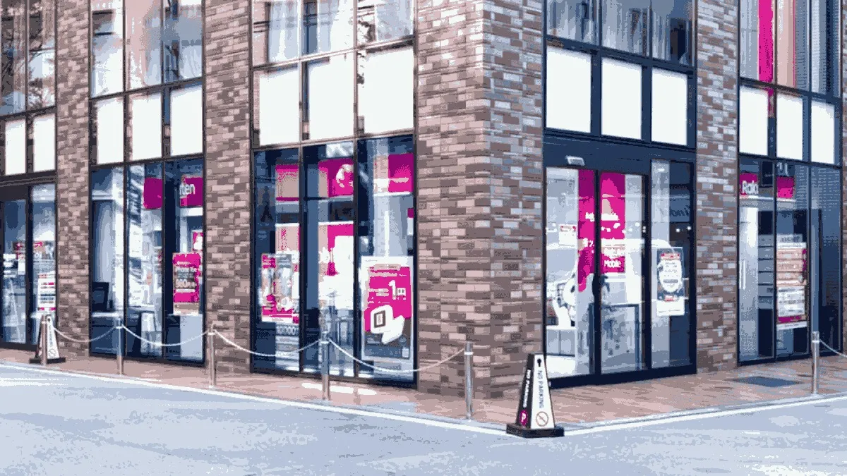 楽天モバイル 梅田茶屋町店の店舗外観イメージ（イラスト風）