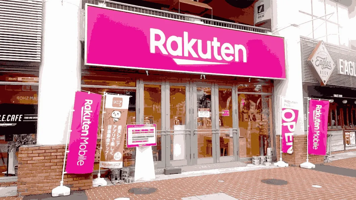 楽天モバイル イーグルススタジアムショップ仙台店の店舗外観イメージ（イラスト風）