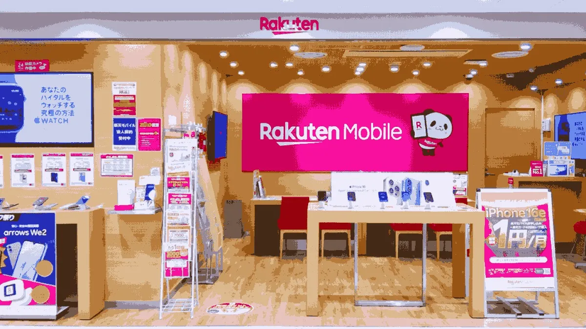 楽天モバイル ヤエチカ店の店舗外観イメージ（イラスト風）