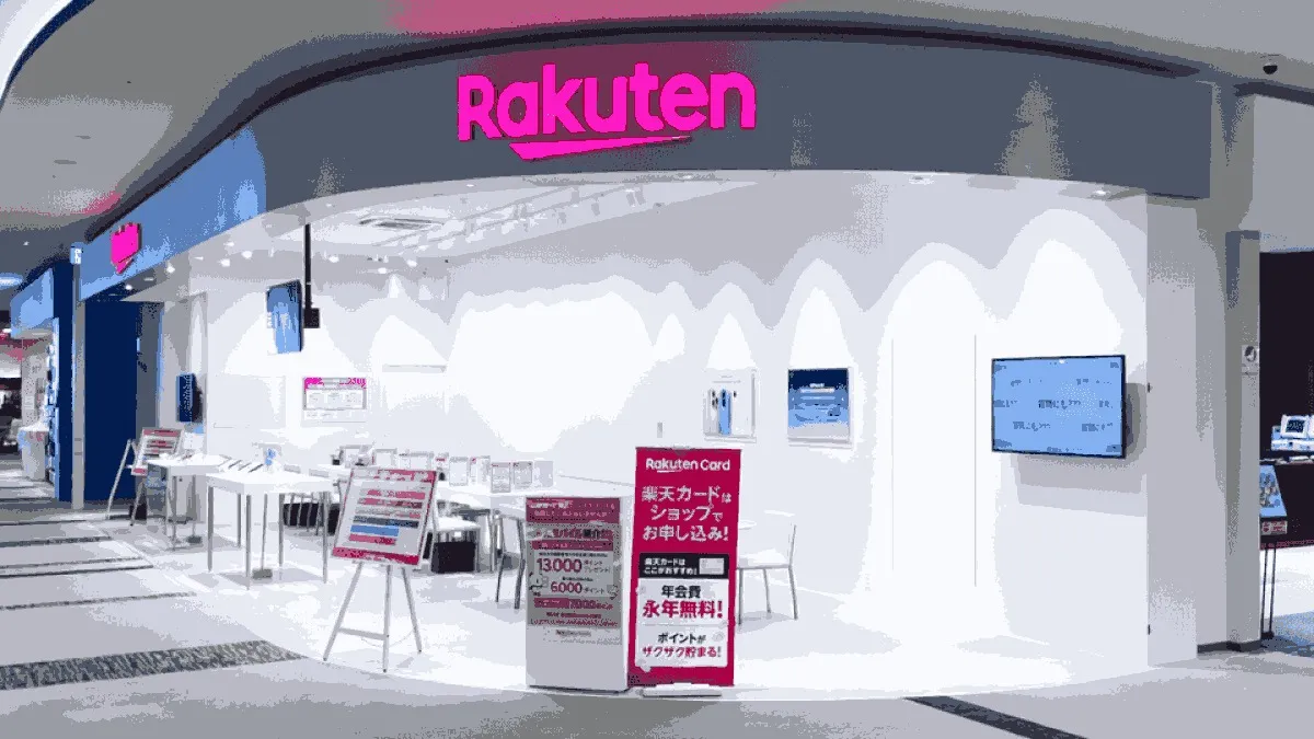 楽天モバイル イオンモール高崎店の店舗外観イメージ（イラスト風）