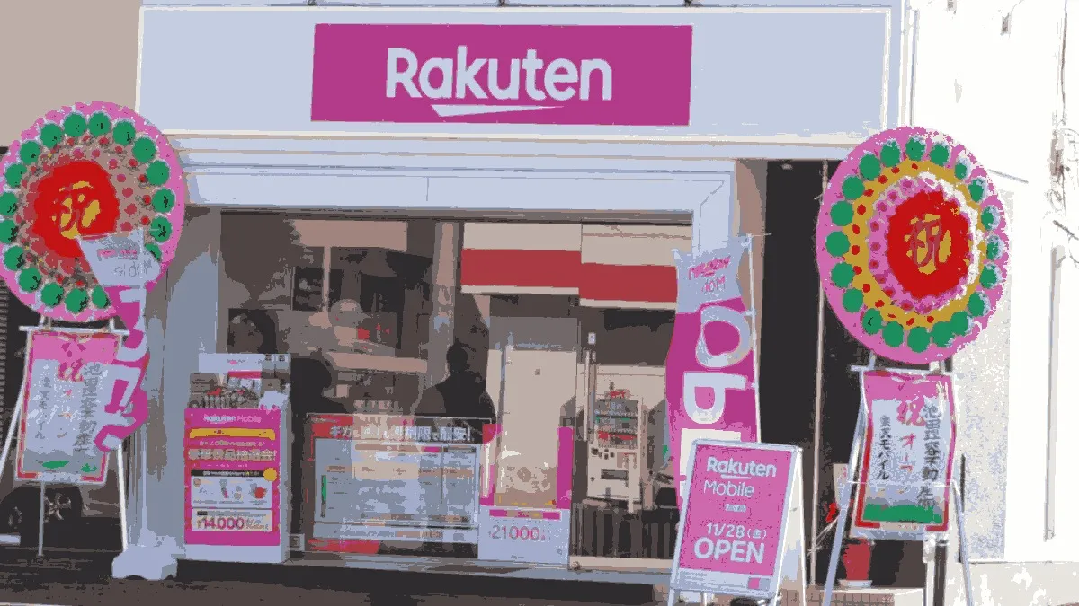 楽天モバイル 志度店の店舗外観イメージ（イラスト風）