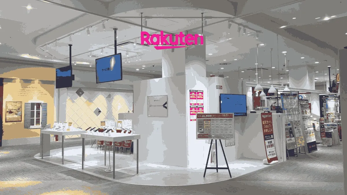 楽天モバイル イオンモール出雲店の店舗外観イメージ（イラスト風）