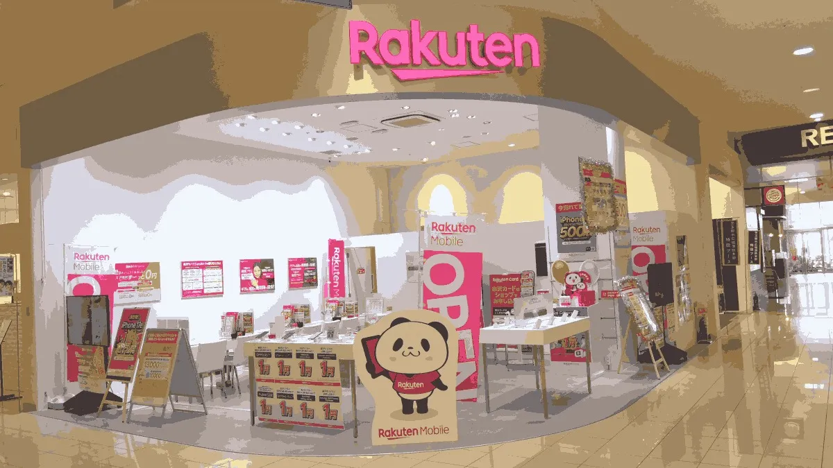 楽天モバイル イオンタウン上里店の店舗外観イメージ（イラスト風）