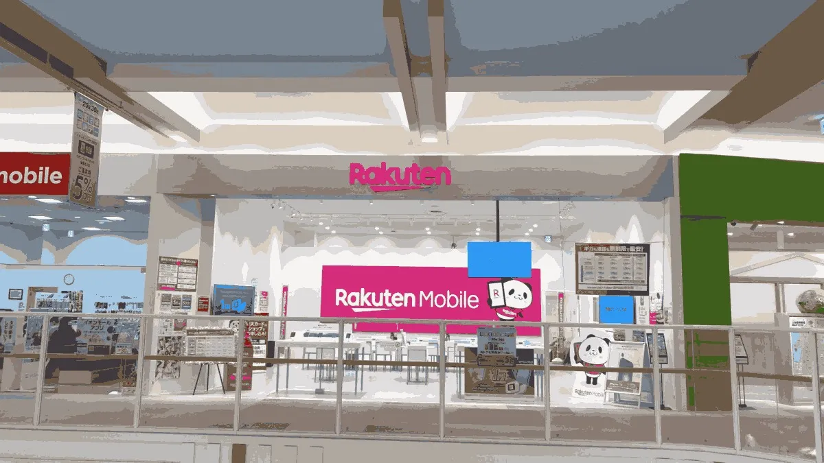 楽天モバイル イオンモール大曲店の店舗外観イメージ（イラスト風）